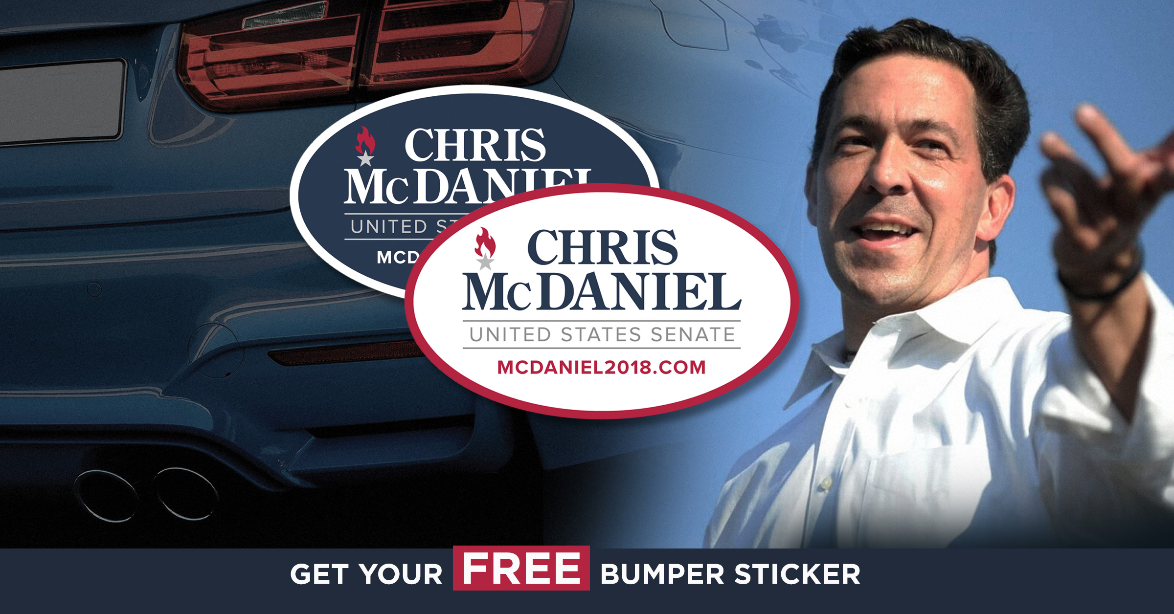 bumper sticker McDaniel 2018